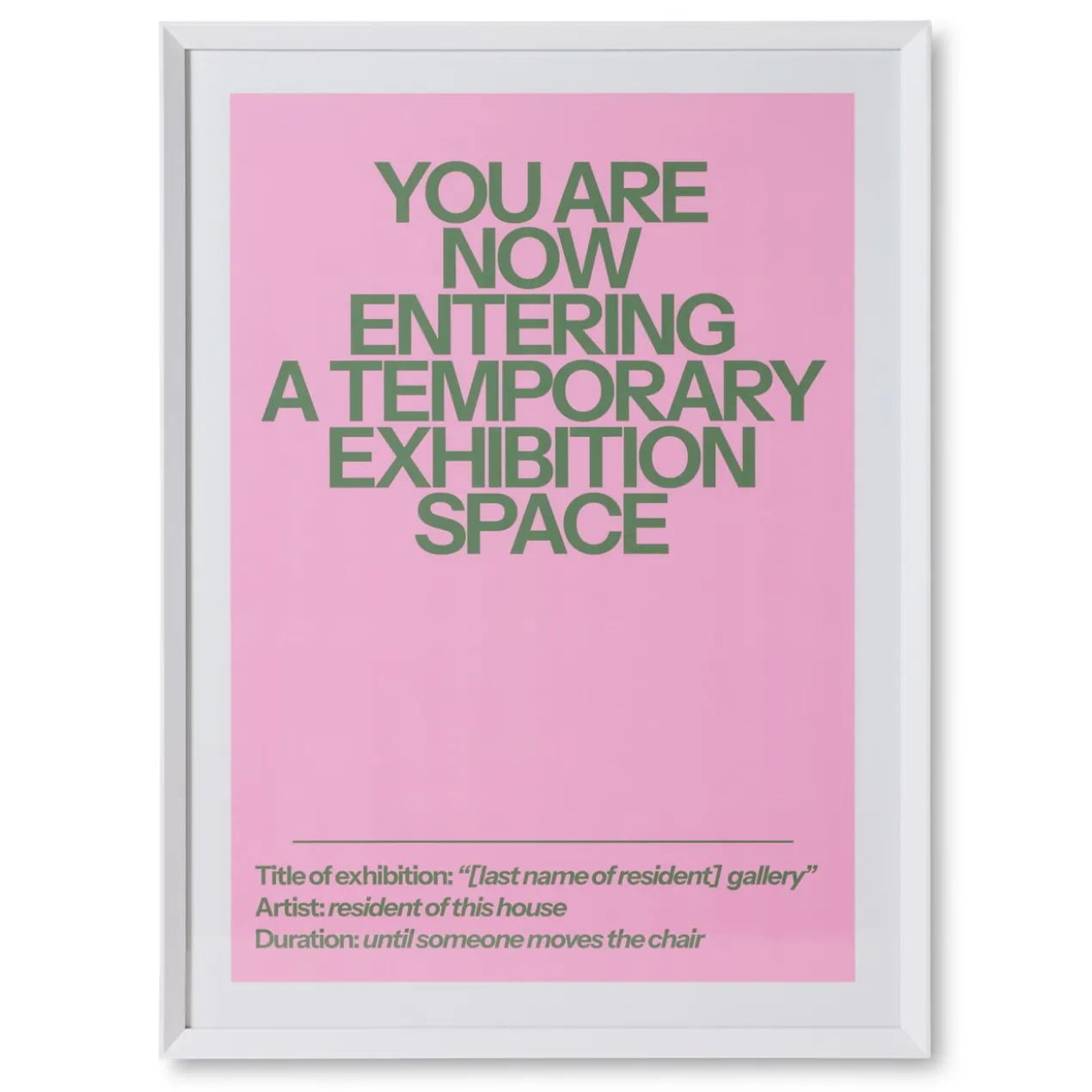 Poster Framed home gallery 87x118 cm