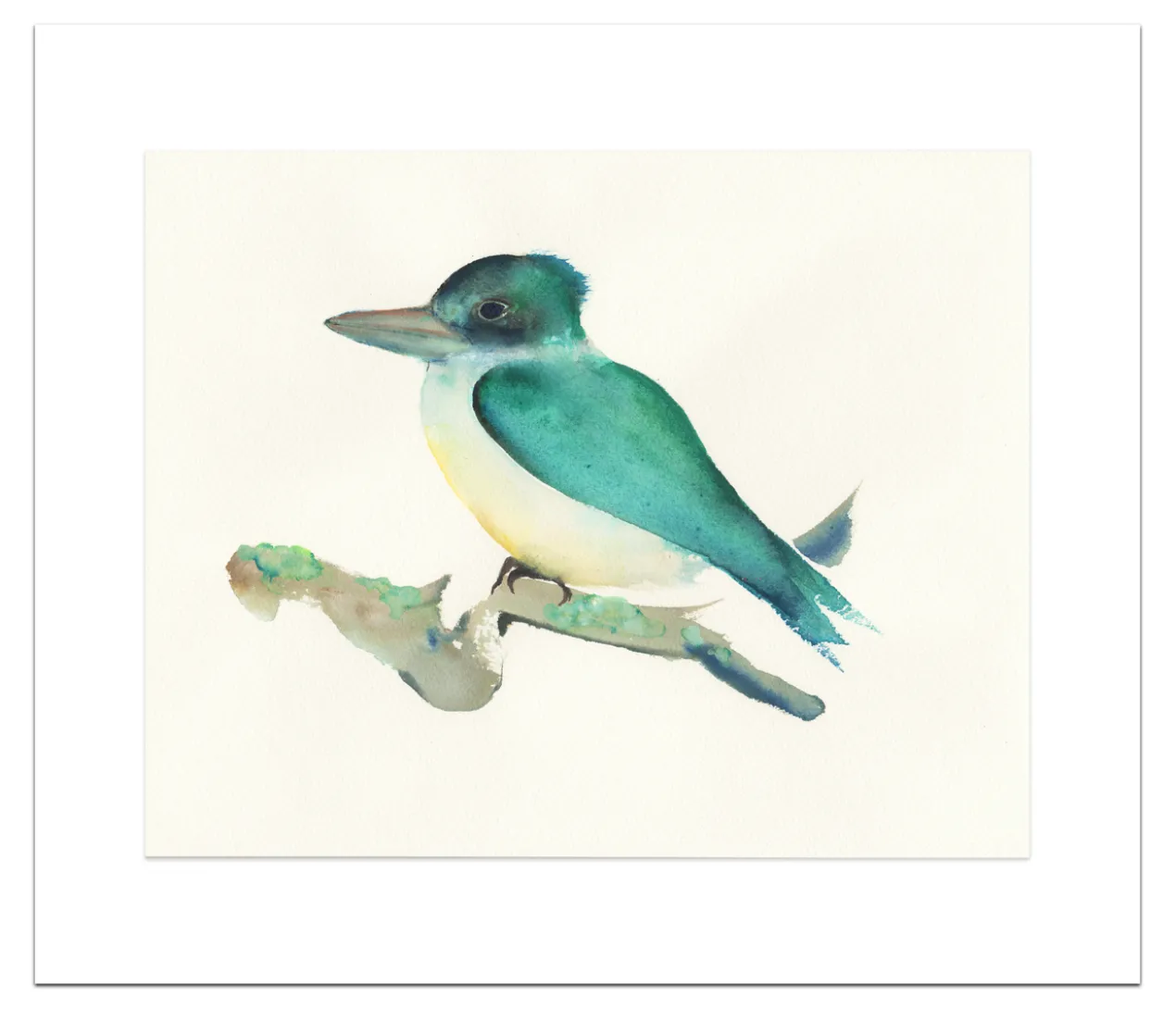 Poster Groene IJsvogel 40 x 50 cm
