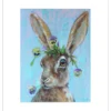 Poster Haas met Viooltjes 30 x 40 cm