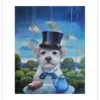 Poster Hond met Hoed 40 x 50 cm