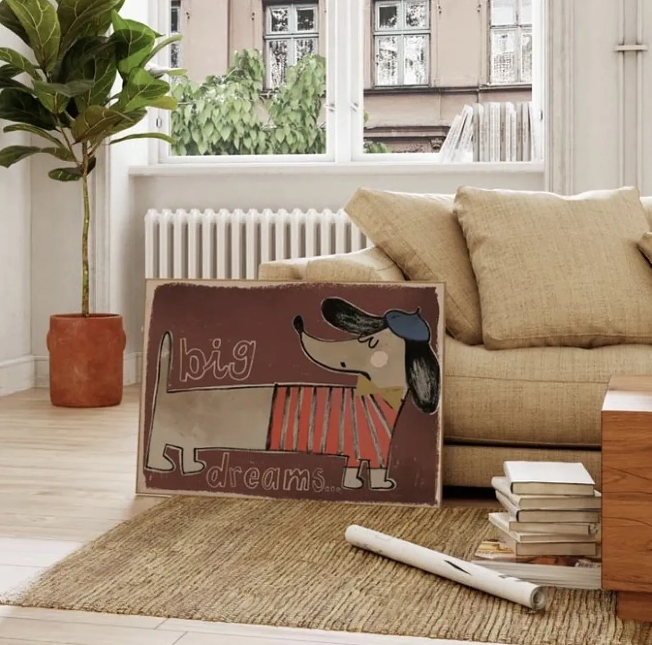 Poster kinderkamer teckel