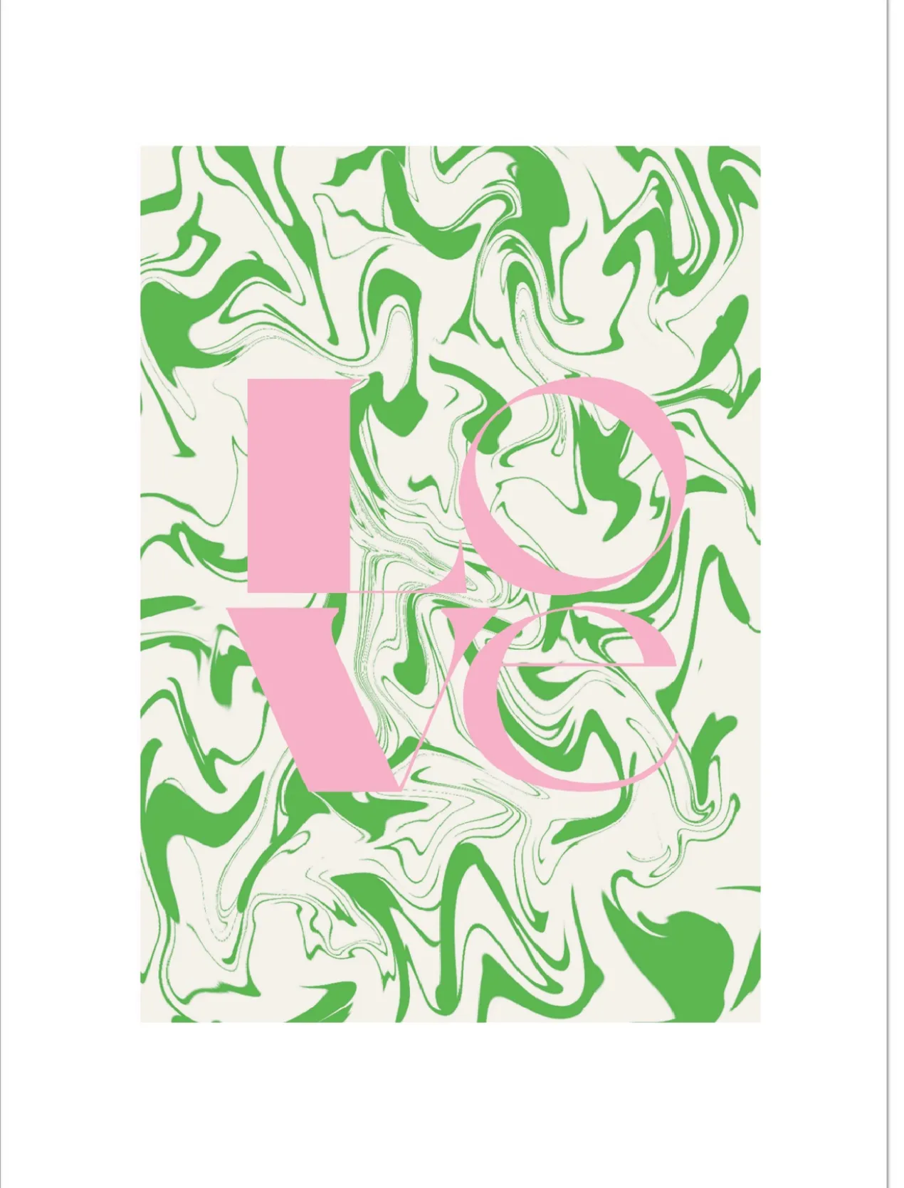 Poster Love 30 x 40 cm
