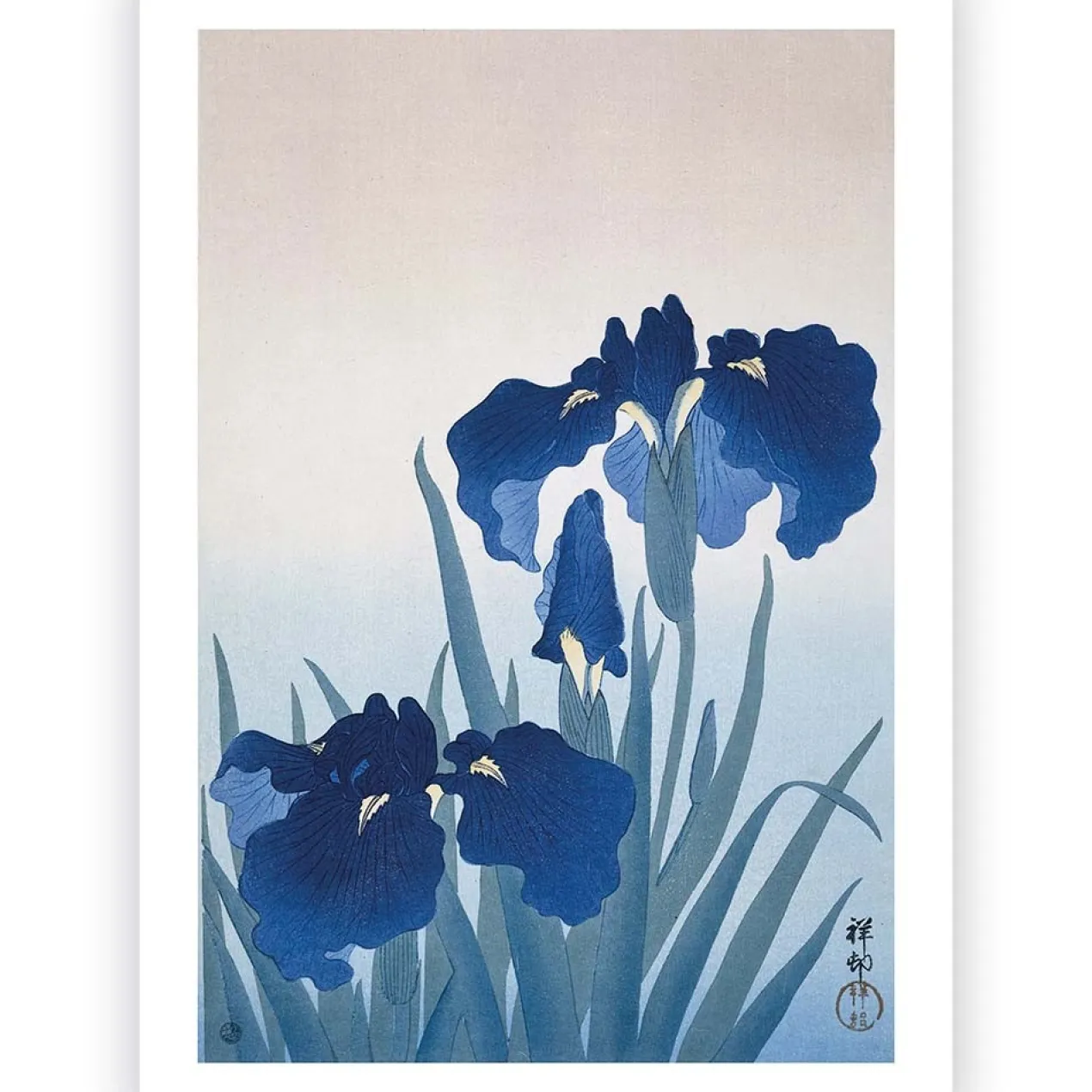 Poster Ohara Koson - Blue Iris 70x100 cm