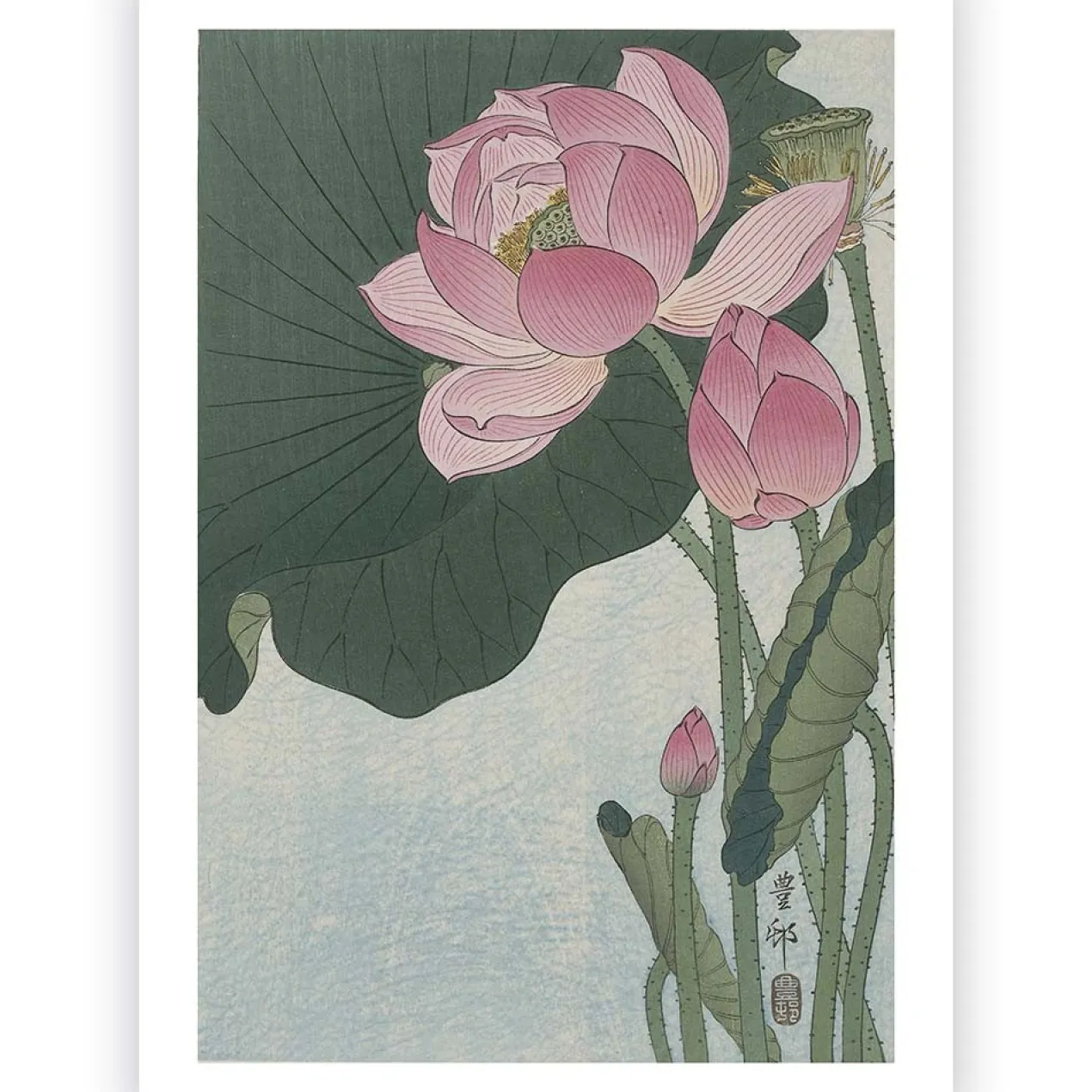 Poster Ohara Koson - Lotus Flower 60x90 cm