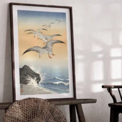 Poster Ohara Koson - Seagulls 50x70 cm