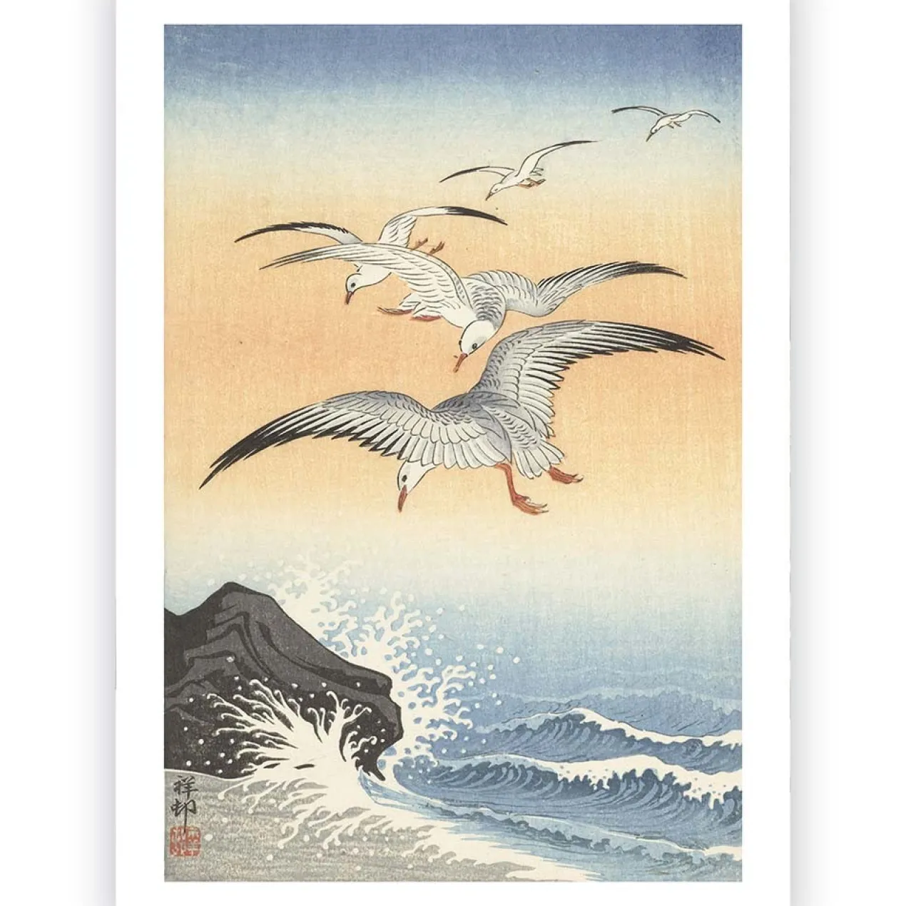 Poster Ohara Koson - Seagulls 50x70 cm