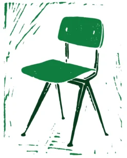 Poster Result Chair Green 40 x 50 cm