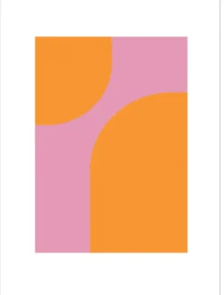 Poster Shapes of Orange 30 x 40 cm