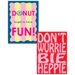 Poster tweezijdige A4 donut forget/bie heppie