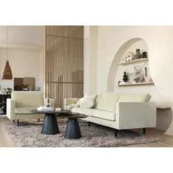 Posture salontafel mangohout zwart o120 cm