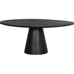 Posture salontafel mangohout zwart o120 cm