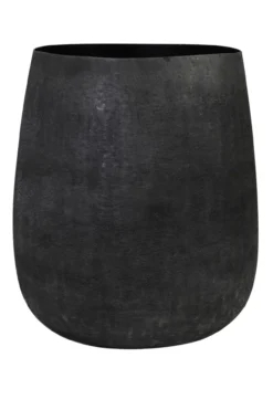 Pot deco mat zwart L