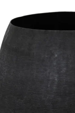 Pot deco mat zwart L