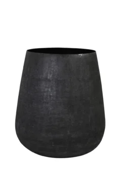 Pot deco mat zwart M