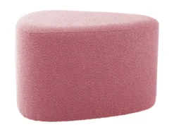Pouf Ada organic large bouclé faded pink