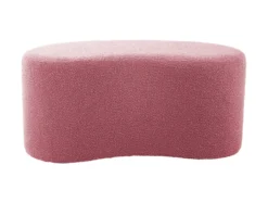 Pouf Ada wave bouclé faded pink