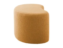 Pouf Ada wave bouclé ochre yellow