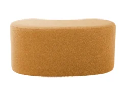 Pouf Ada wave bouclé ochre yellow
