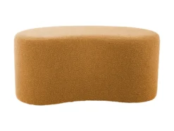 Pouf Ada wave bouclé ochre yellow