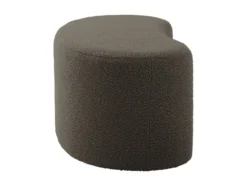 Pouf Ada wave bouclé taupe green