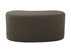 Pouf Ada wave bouclé taupe green
