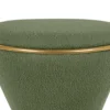 Pouf Gustar teddy curl moss green