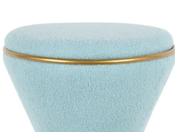 Pouf Gustar teddy curl soft blue