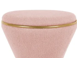 Pouf Gustar teddy curl soft pink