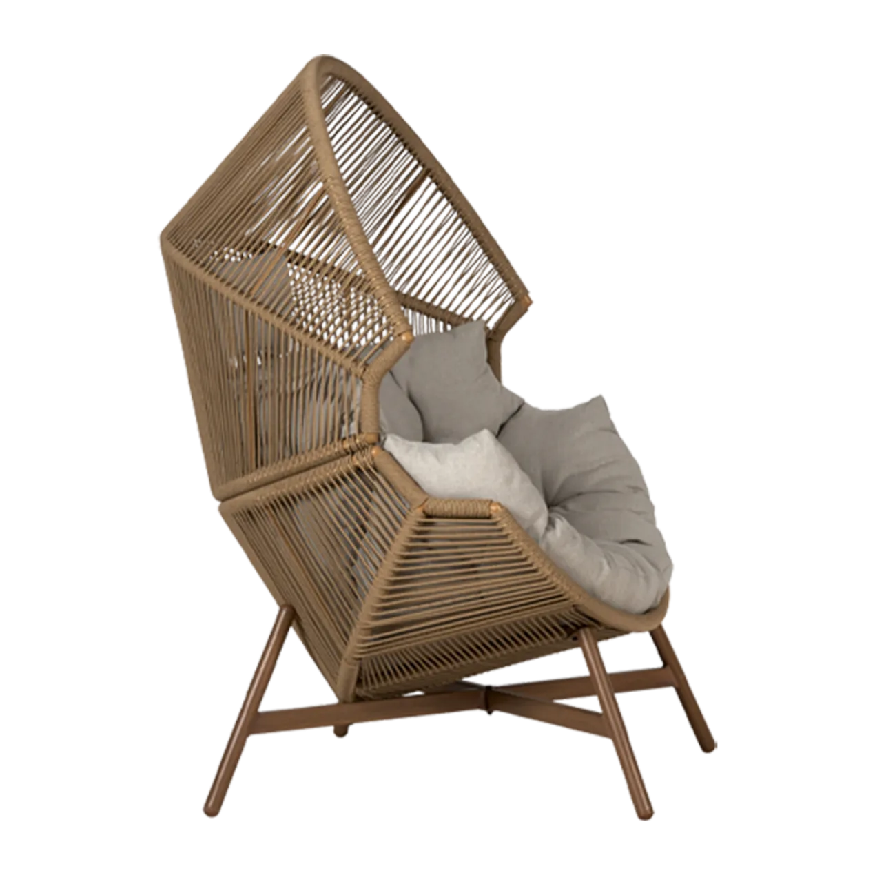 Rattan tuin loungestoel Ayla Beige