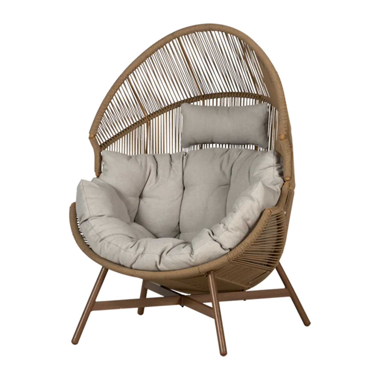 Rattan tuin loungestoel Ayla Beige