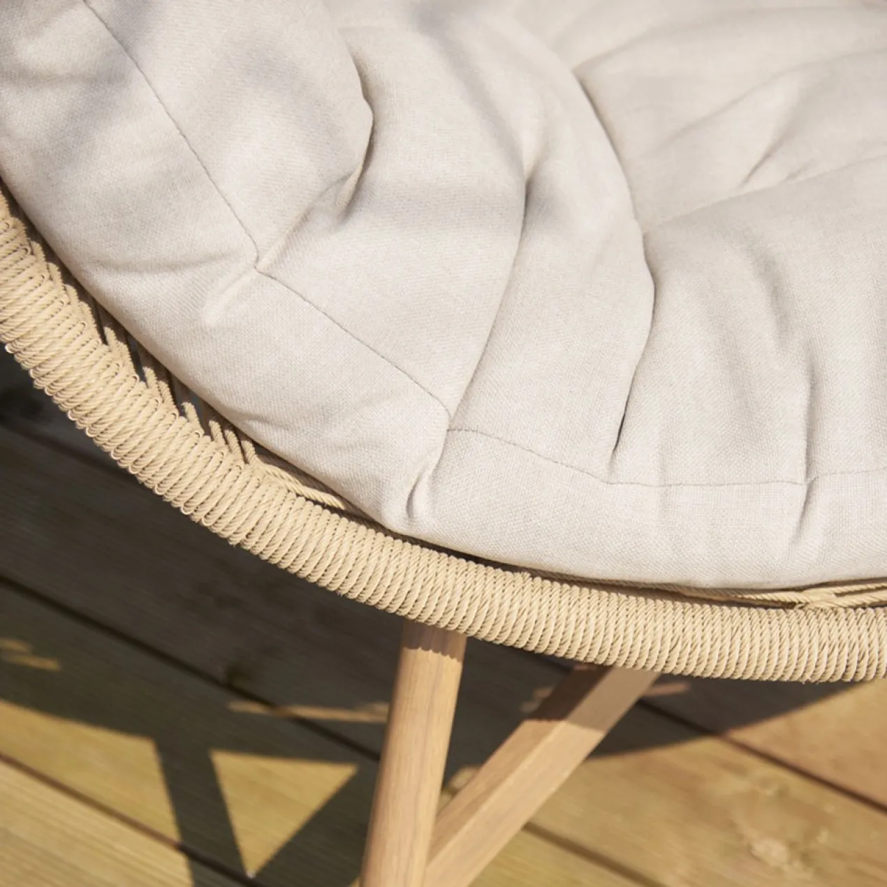 Rattan tuin loungestoel Ayla Beige