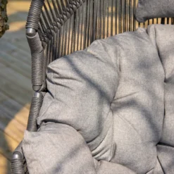 Rattan tuin loungestoel Ayla Zwart
