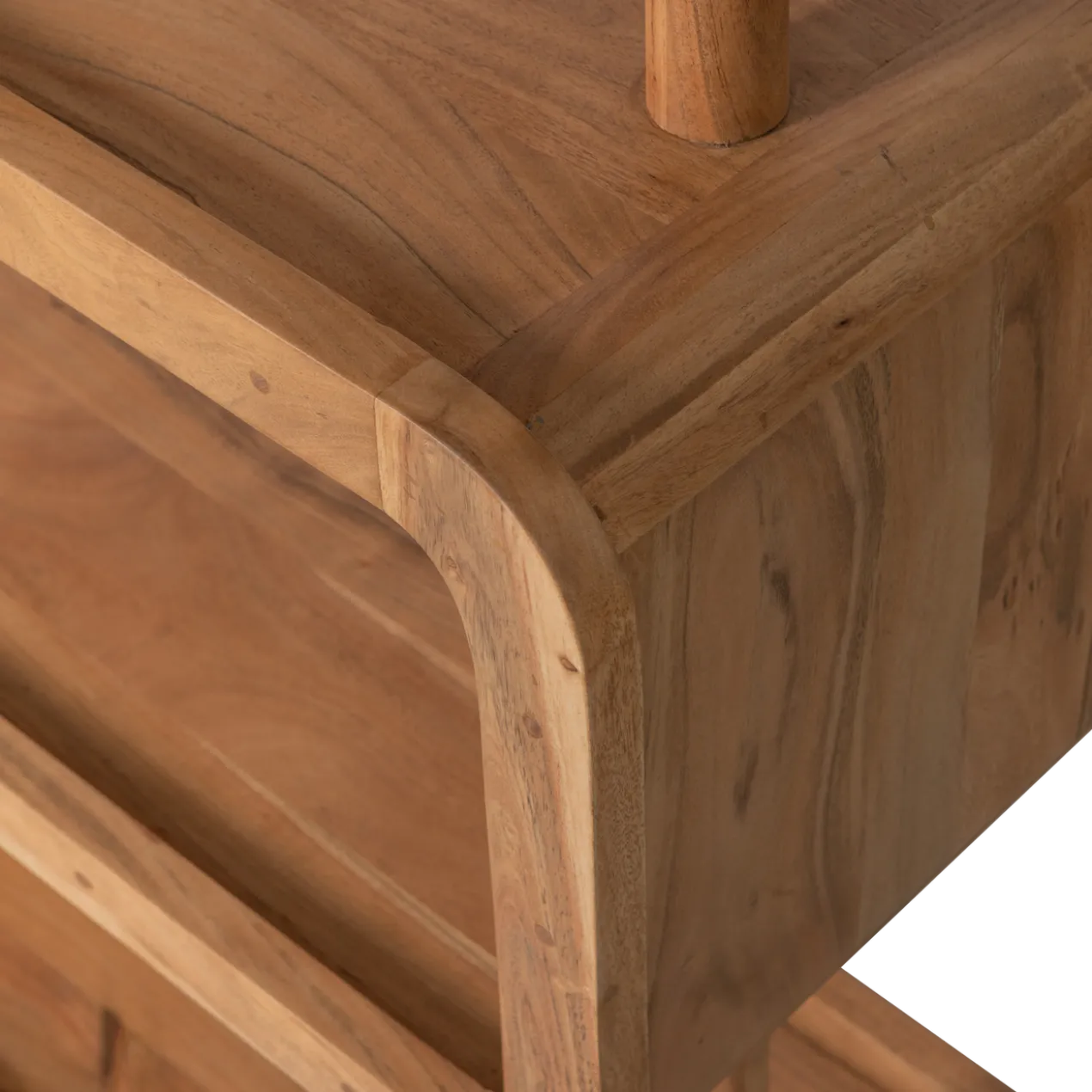 Rattle open kast hout naturel