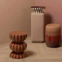 Ravo bijzettafel metaal roze/bruin
