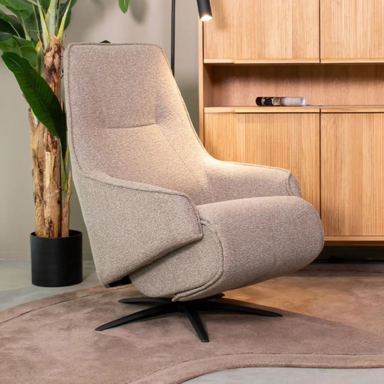 Relaxfauteuil Electrisch Odin-2 motorig Relaxfauteuil Electrisch Odin-truffelgrijs
