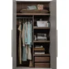 Rens 2-deurs hang/legkast greep lang noten/pebble grey [fsc]