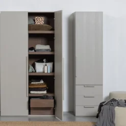 Rens 1-deurs legkast greep lang noten/pebble grey [fsc]