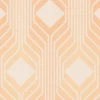 Retro behang met ruitpatronen in warme kleuren – oranje, beige #1