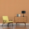 Retro behang met structuurpatroon – bruin, geel, oranje #1