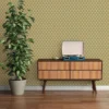 Retro schaalpatroonbehang - groen, geel, bruin Schaalpatroonbehang in retrostijl - groen, geel, bruin #1