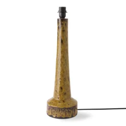 Retro Stoneware Lamp Base Mustard