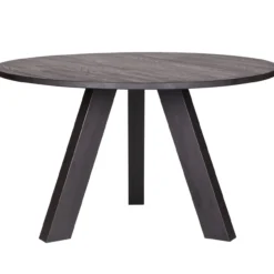 Rhonda eettafel o129 cm eiken blacknight [fsc]