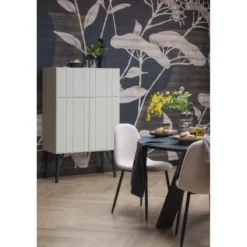 Rhonda eettafel o129 cm eiken blacknight [fsc]