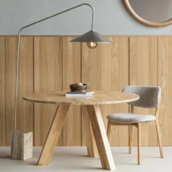 Rhonda eettafel o129 cm eiken naturel [fsc]