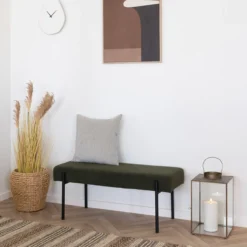 Ribstof sierkussen Mabel Beige