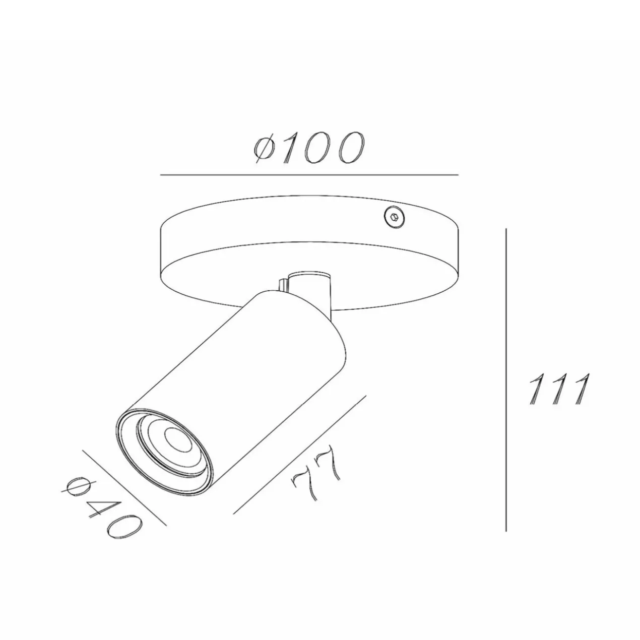 RITMO PLAFONDSPOT Ø 10CM KOFFIE