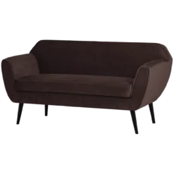 Rocco bank 150 cm velvet donkerbruin [fsc]