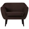 Rocco fauteuil velvet donkerbruin [fsc]