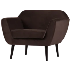 Rocco fauteuil velvet donkerbruin [fsc]