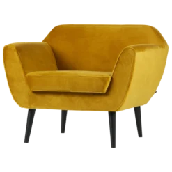 Rocco fauteuil velvet okergeel